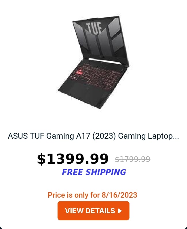 ASUS TUF Gaming A17 (2023) Gaming Laptop...