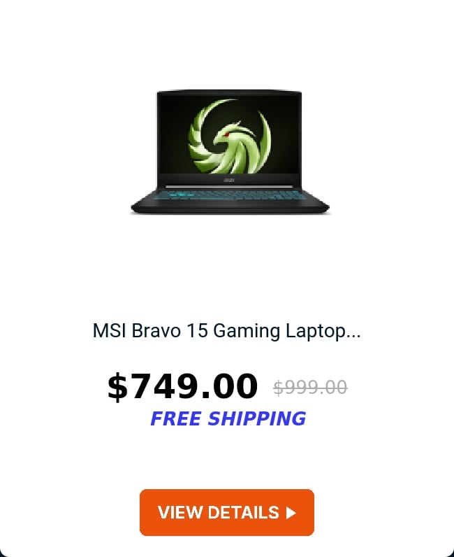 MSI Bravo 15 Gaming Laptop...