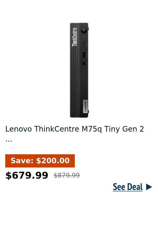 Lenovo ThinkCentre M75q Tiny Gen 2 ...