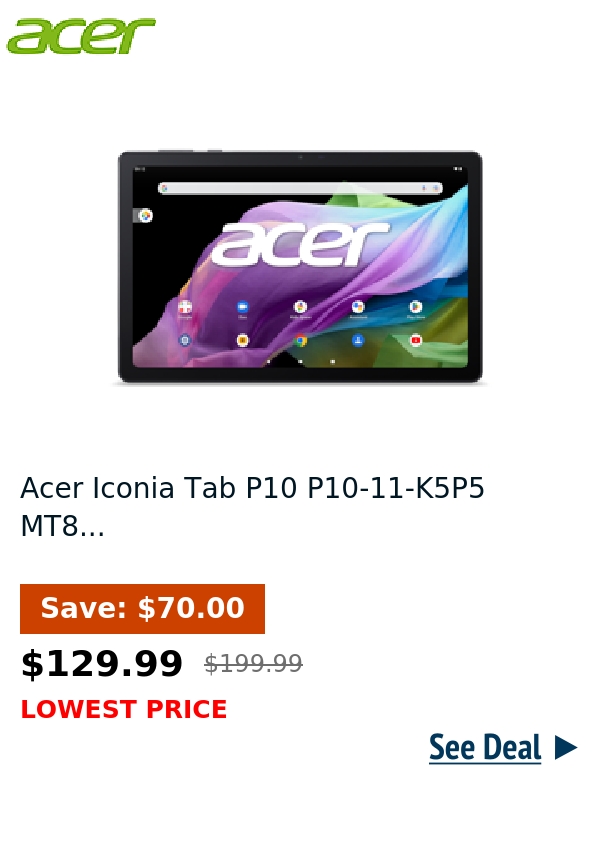 Acer Iconia Tab P10 P10-11-K5P5 MT8...