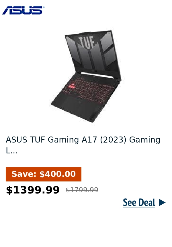 ASUS TUF Gaming A17 (2023) Gaming L...