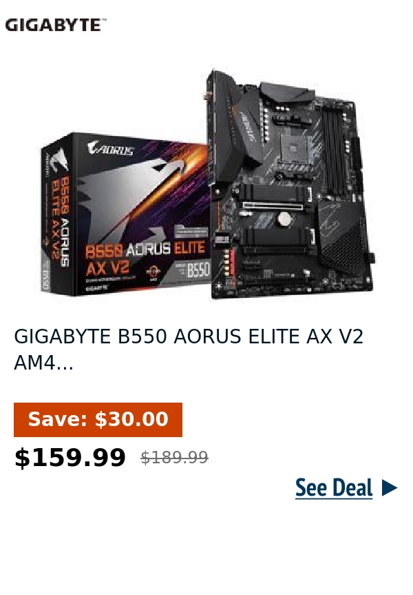 GIGABYTE B550 AORUS ELITE AX V2 AM4...