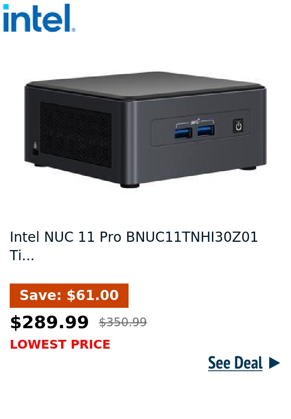 Intel NUC 11 Pro BNUC11TNHI30Z01 Ti...