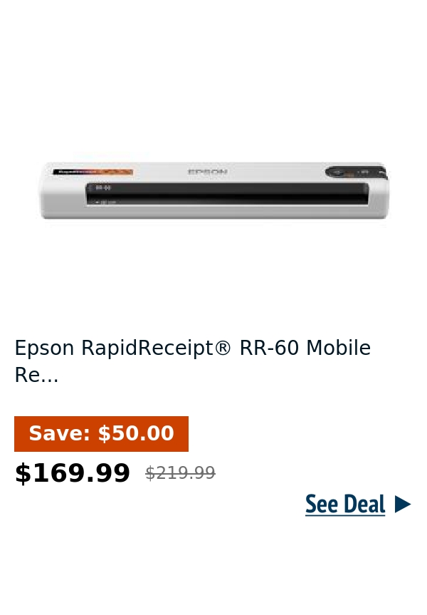 Epson RapidReceipt® RR-60 Mobile Re...