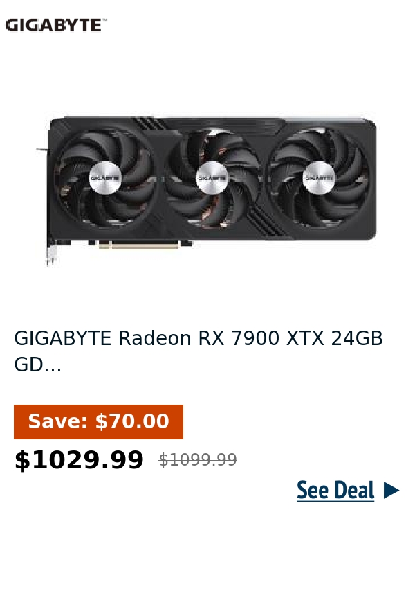 GIGABYTE Radeon RX 7900 XTX 24GB GD...