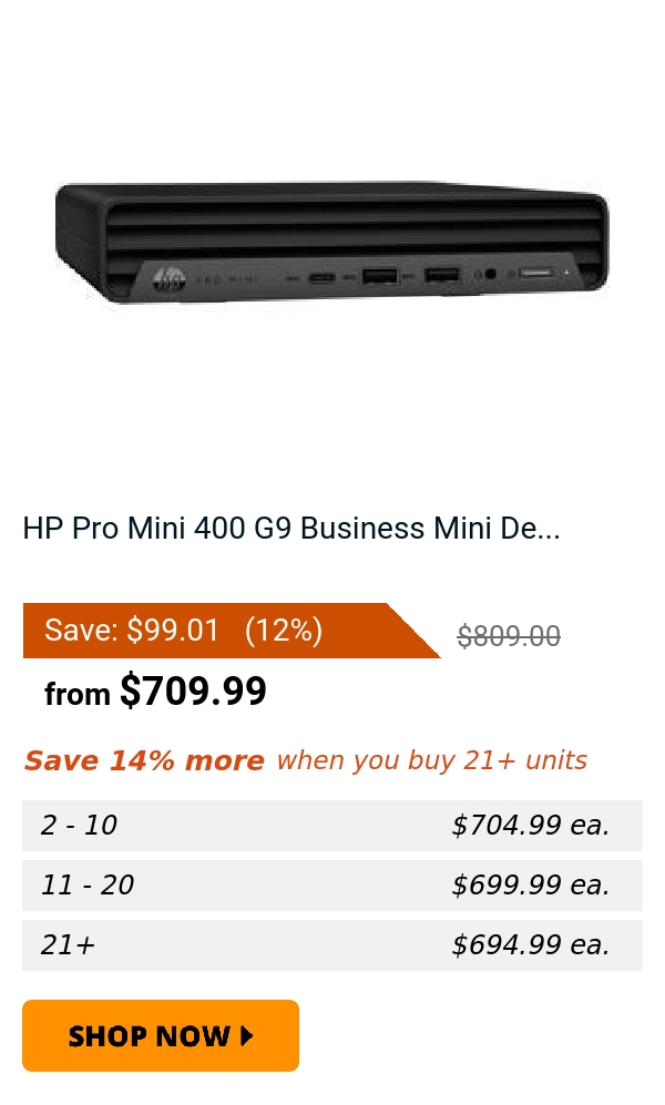 HP Pro Mini 400 G9 Business Mini De...