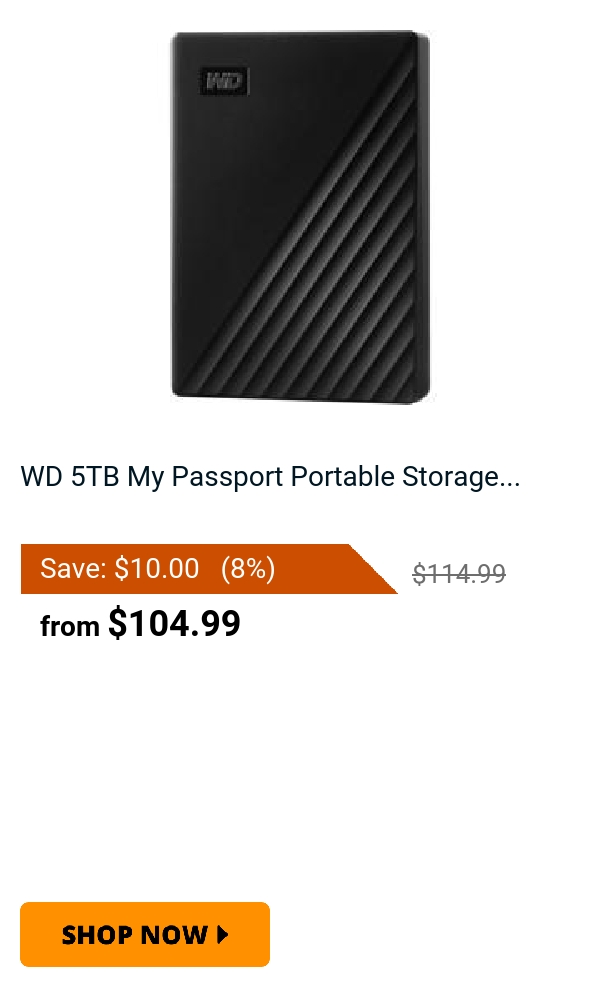 WD 5TB My Passport Portable Storage...