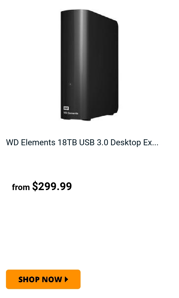 WD Elements 18TB USB 3.0 Desktop Ex...