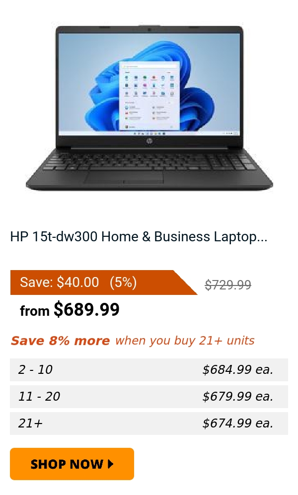 HP 15t-dw300 Home & Business Laptop...