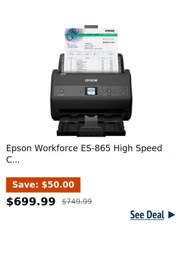 Epson Workforce ES-865 High Speed C...