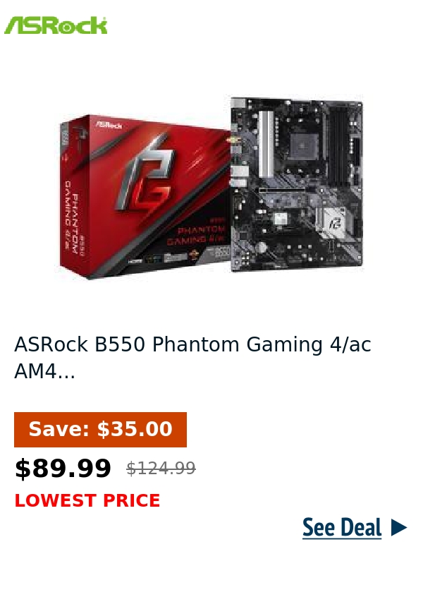 ASRock B550 Phantom Gaming 4/ac AM4...