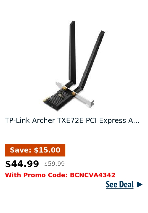 TP-Link Archer TXE72E PCI Express A...