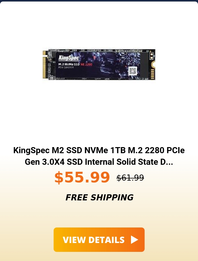 KingSpec M2 SSD NVMe 1TB M.2 2280 PCIe Gen 3.0X4 SSD Internal