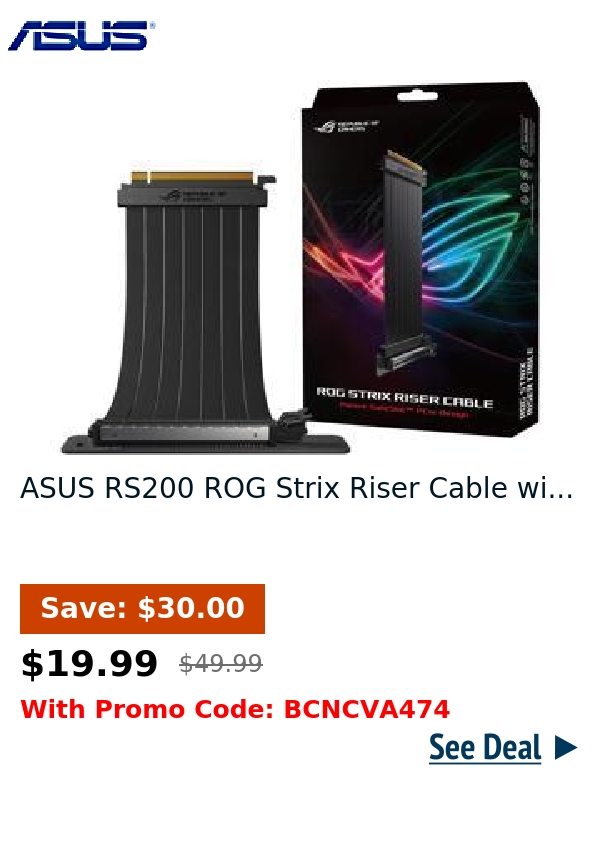 ASUS RS200 ROG Strix Riser Cable wi...