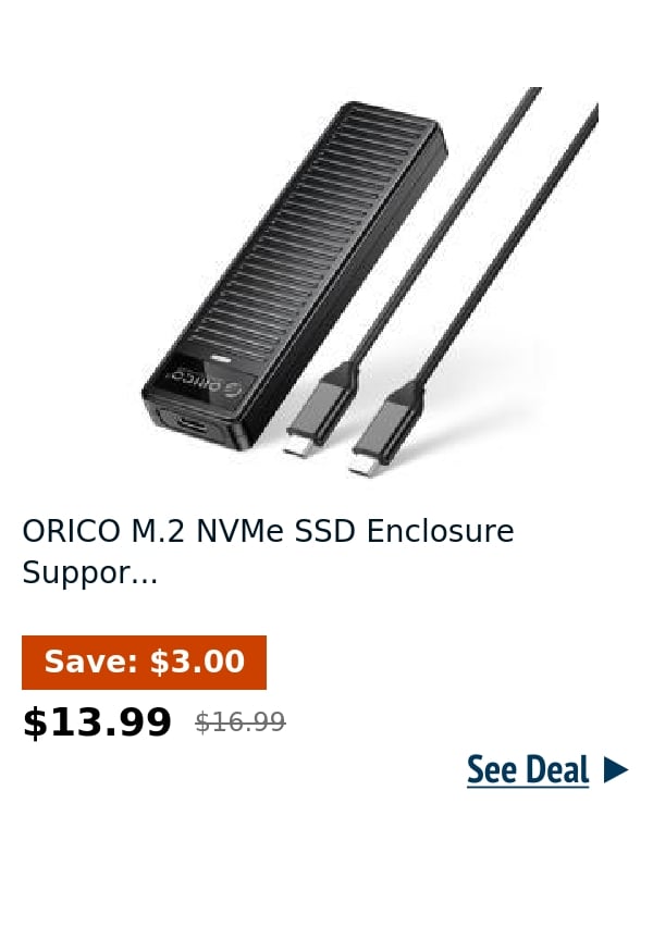 ORICO M.2 NVMe SSD Enclosure Suppor...