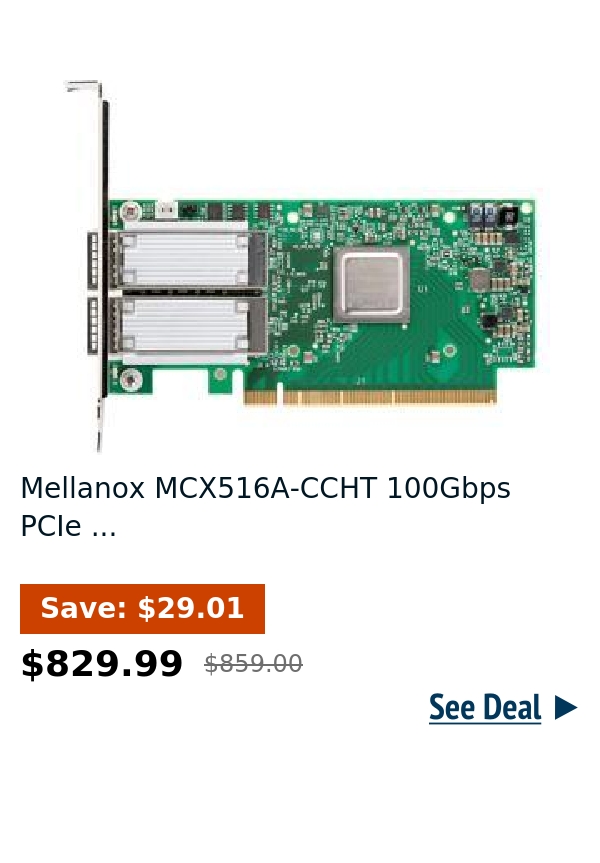 Mellanox MCX516A-CCHT 100Gbps PCIe ...