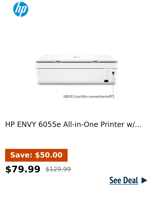 HP ENVY 6055e All-in-One Printer w/...