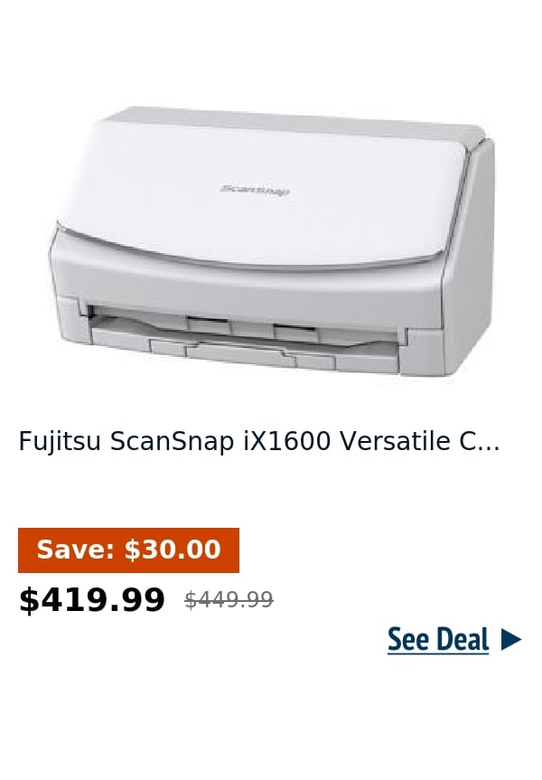 Fujitsu ScanSnap iX1600 Versatile C...