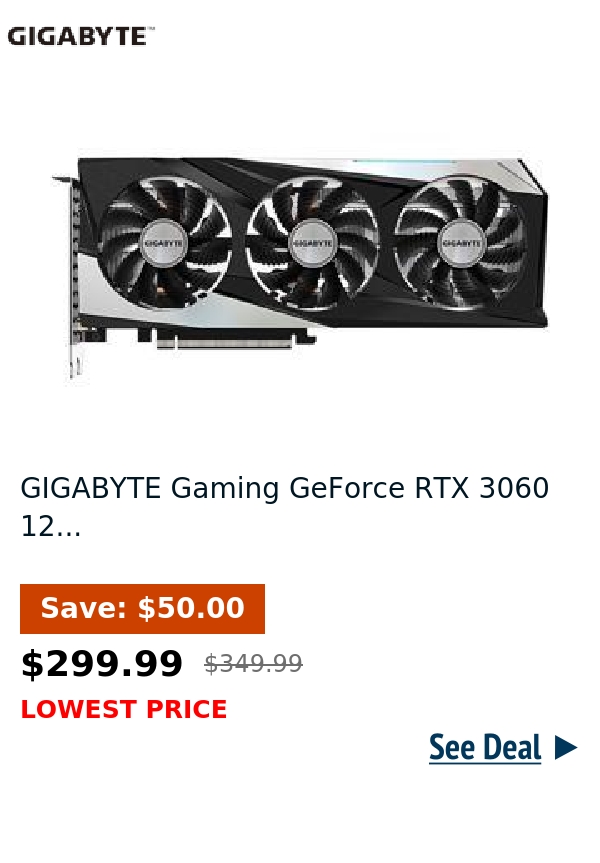 GIGABYTE Gaming GeForce RTX 3060 12...