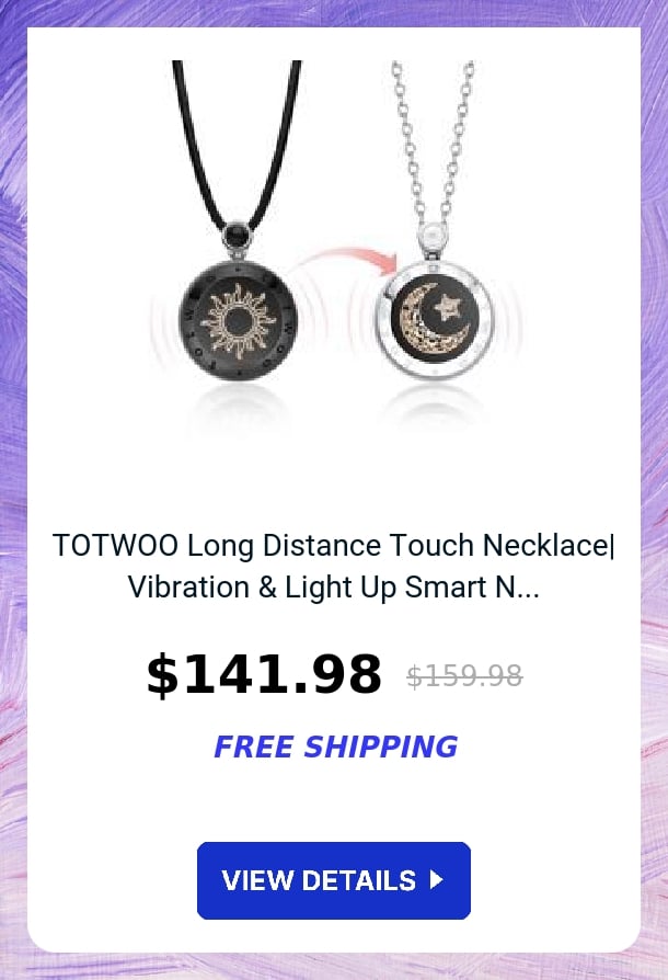 TOTWOO Long Distance Touch Necklace| Vibration & Light Up Smart N...