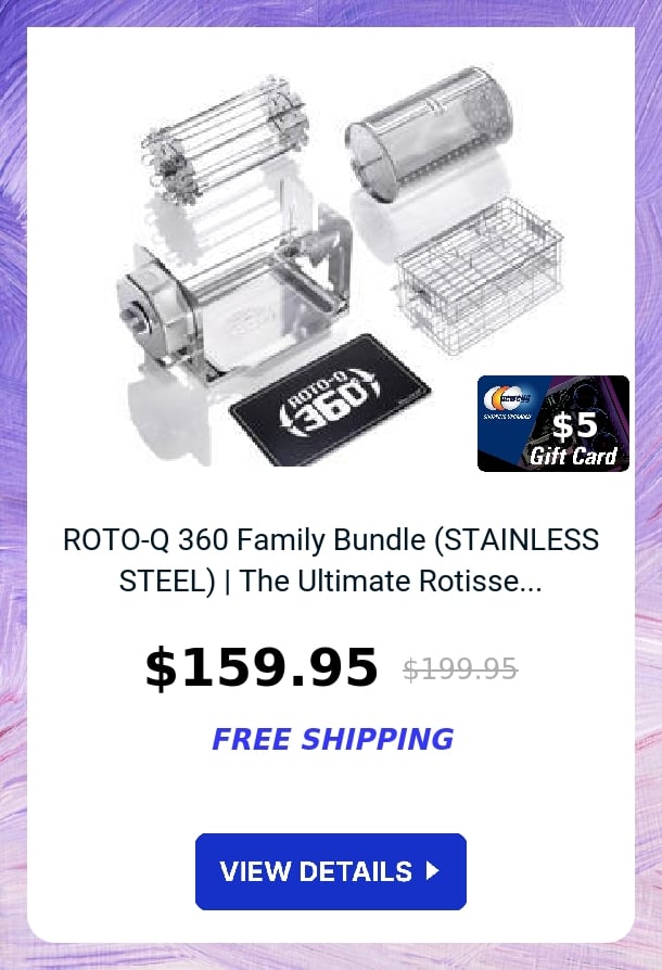 ROTO-Q 360 Family Bundle (STAINLESS STEEL) | The Ultimate Rotisse...