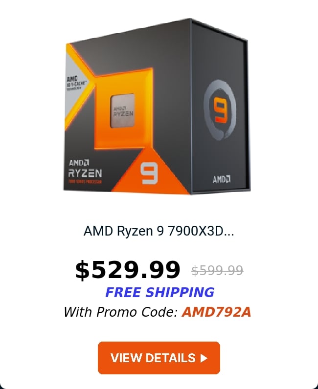 AMD Ryzen 9 7900X3D...