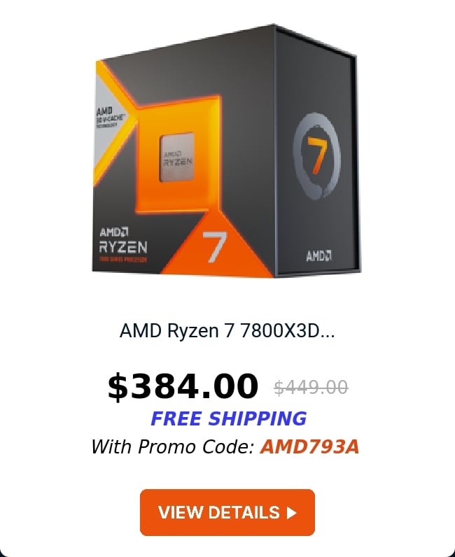 AMD Ryzen 7 7800X3D...