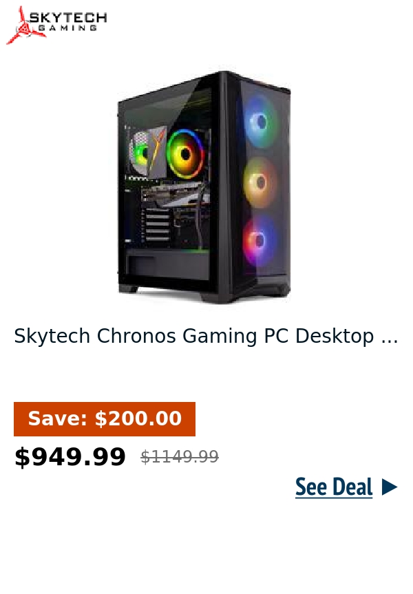 Skytech Chronos Gaming PC Desktop ...