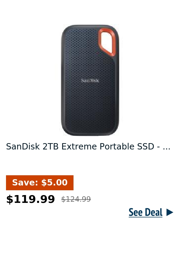 SanDisk 2TB Extreme Portable SSD - ...