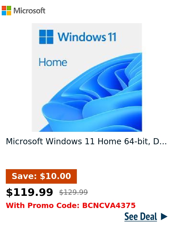 Microsoft Windows 11 Home 64-bit, D...