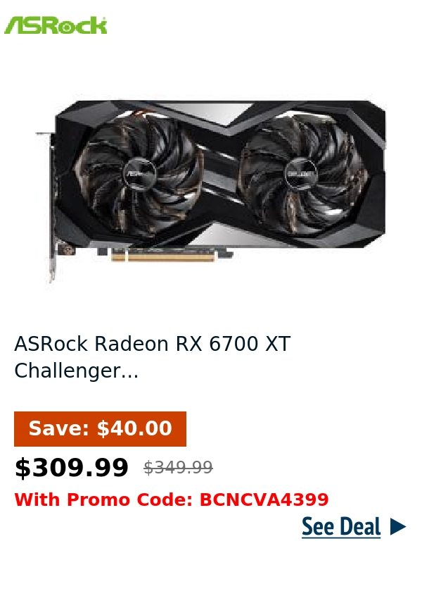 ASRock Radeon RX 6700 XT Challenger...