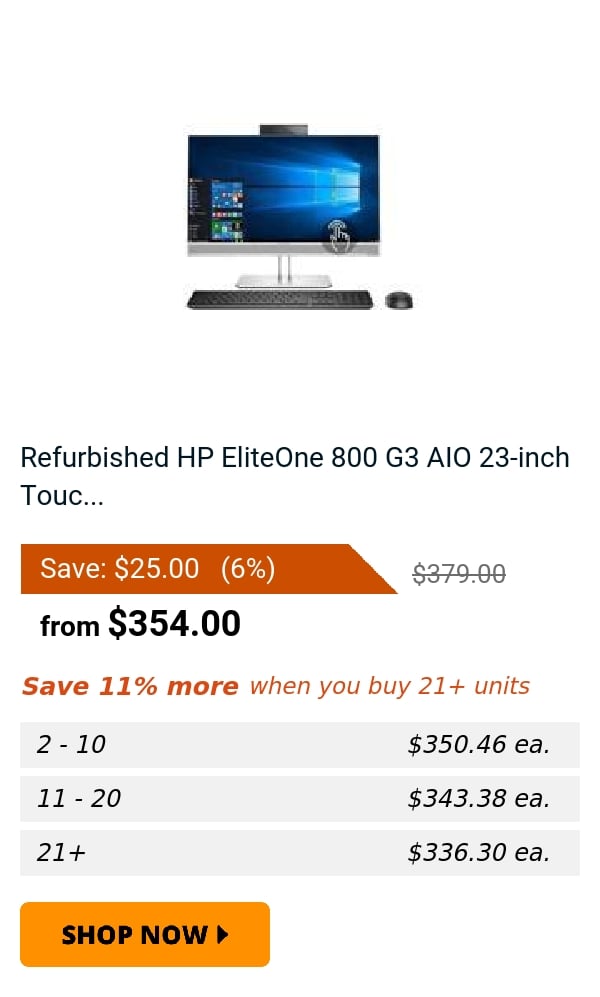 Refurbished HP EliteOne 800 G3 AIO 23-inch Touc...