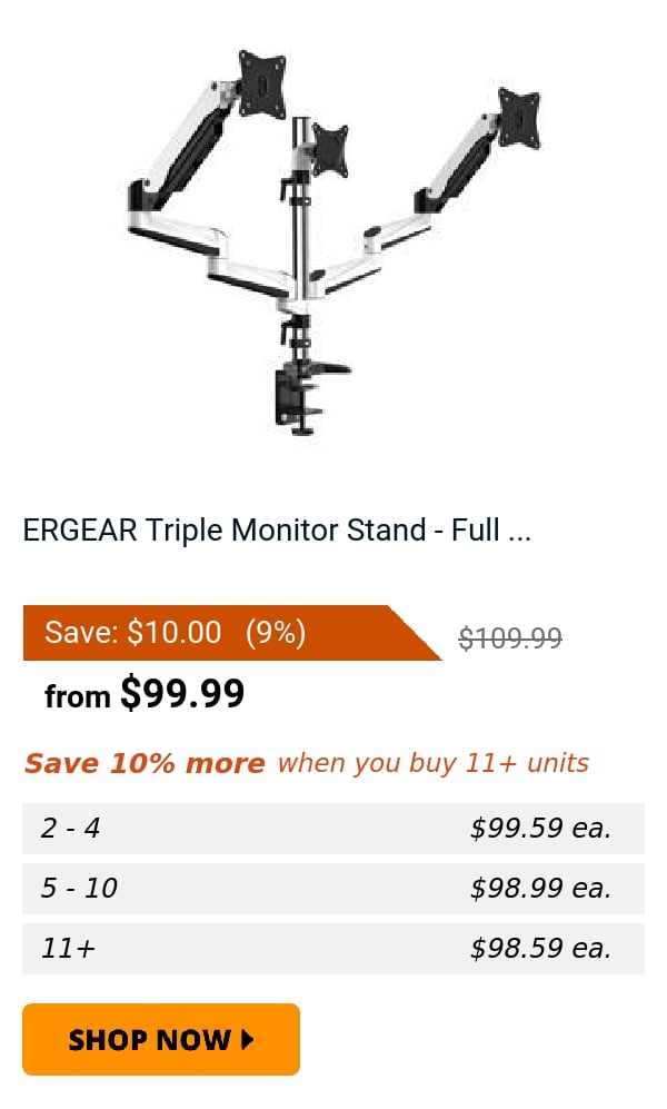 ERGEAR Triple Monitor Stand - Full ...