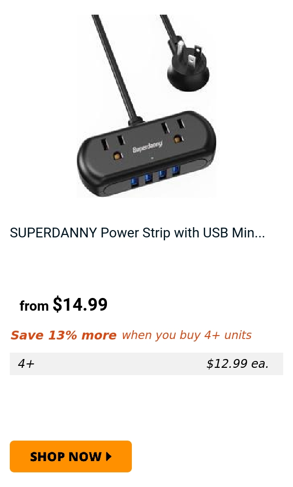 SUPERDANNY Power Strip with USB Min...