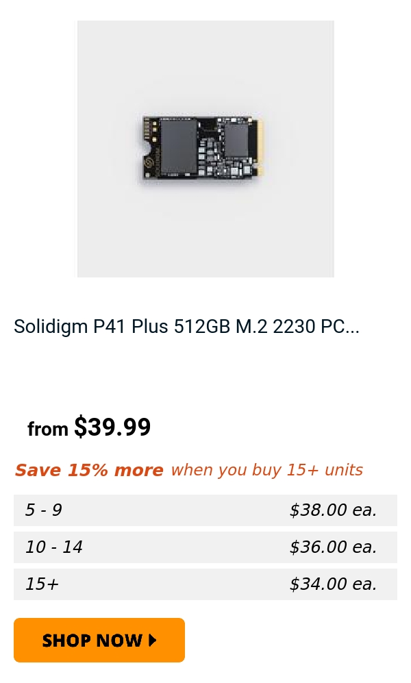 Solidigm P41 Plus 512GB M.2 2230 PC...