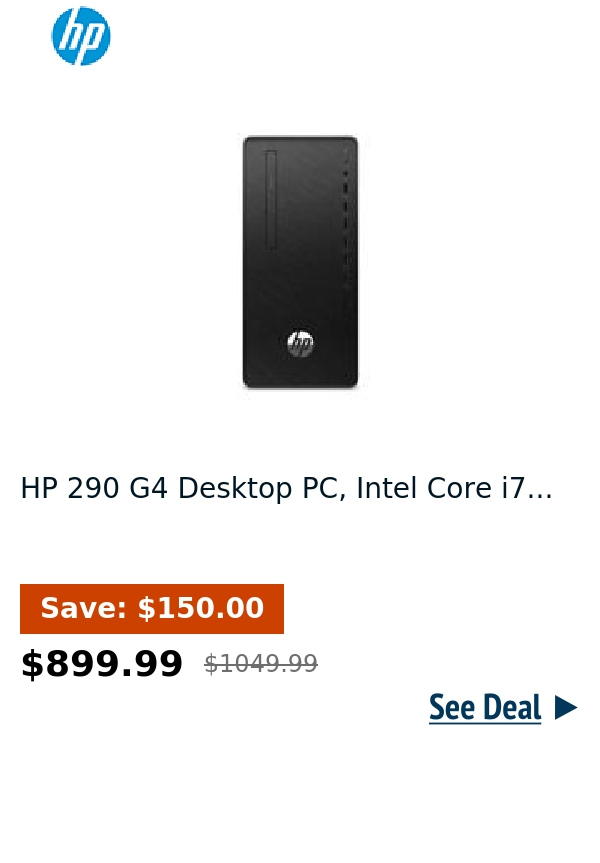 HP 290 G4 Desktop PC, Intel Core i7...