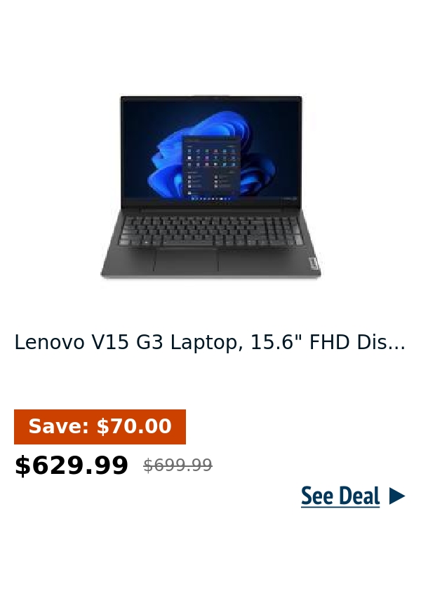 Lenovo V15 G3 Laptop, 15.6