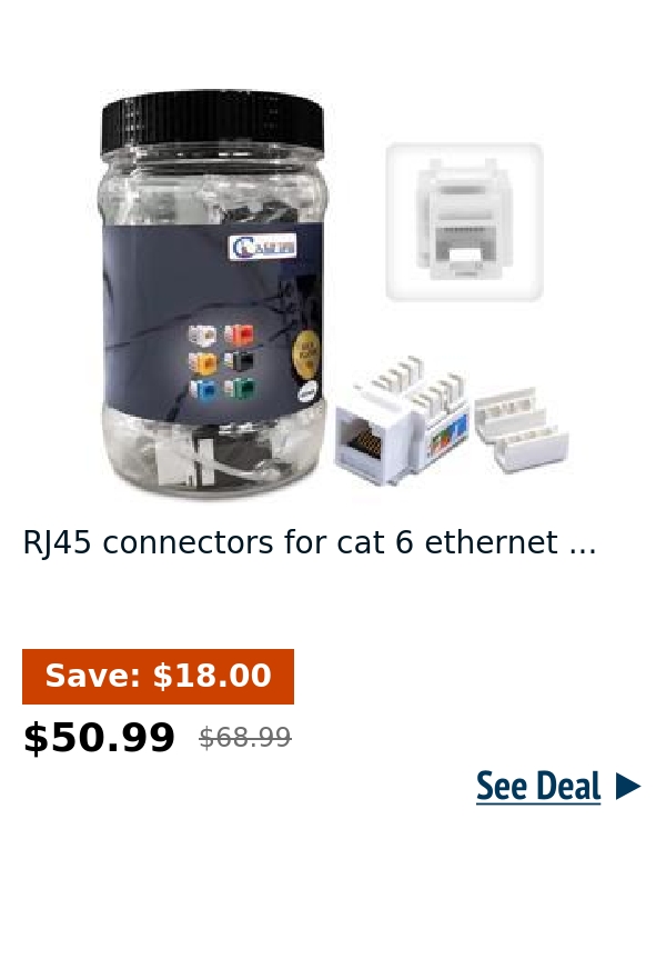 RJ45 connectors for cat 6 ethernet ...