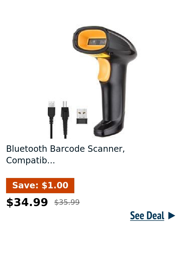 Bluetooth Barcode Scanner, Compatib...