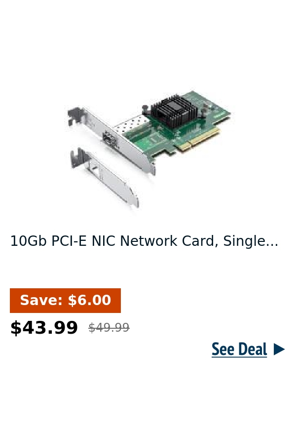 10Gb PCI-E NIC Network Card, Single...