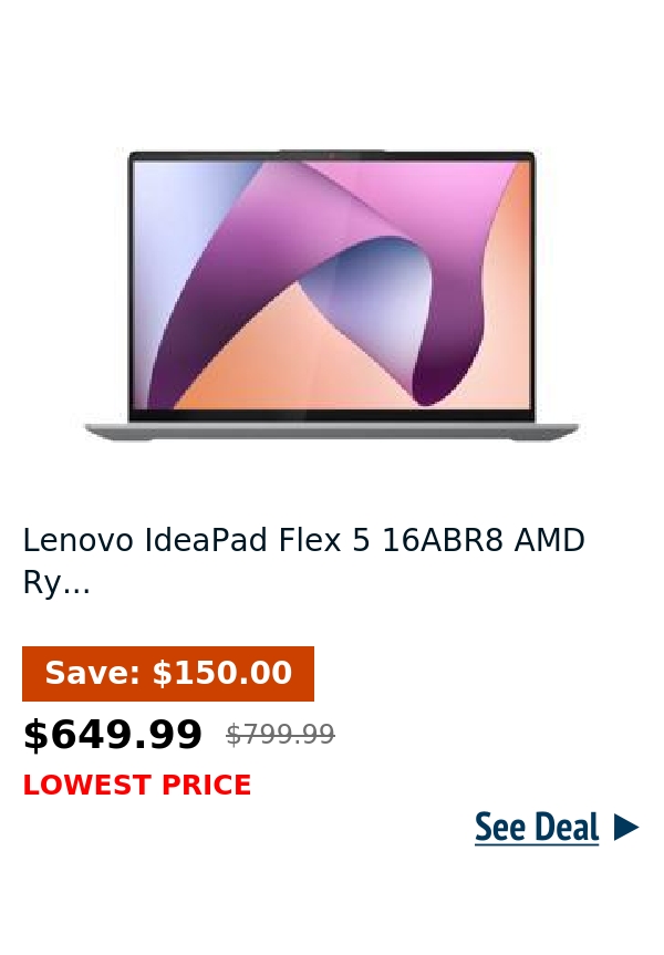 Lenovo IdeaPad Flex 5 16ABR8 AMD Ry...