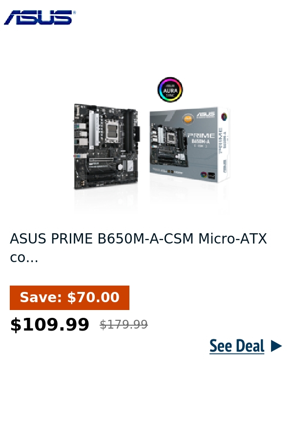 ASUS PRIME B650M-A-CSM Micro-ATX co...