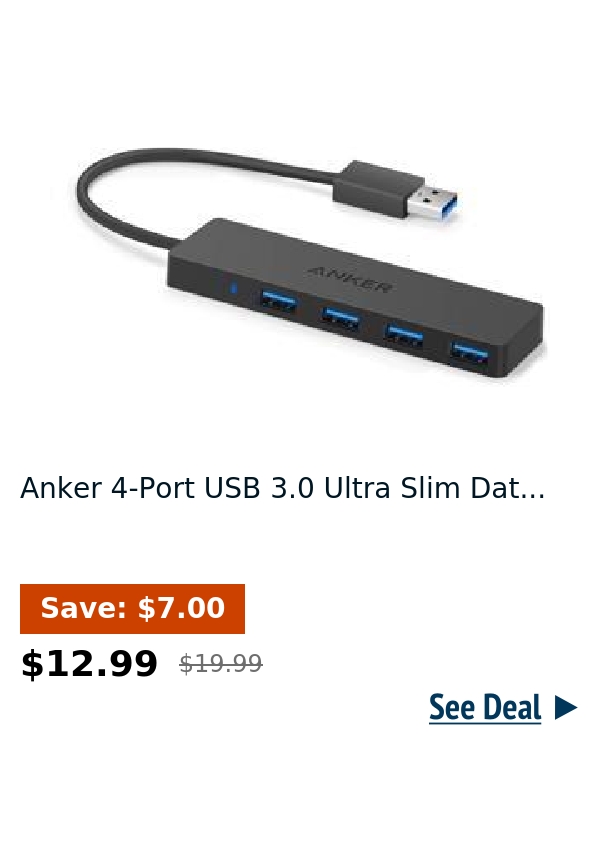 Anker 4-Port USB 3.0 Ultra Slim Dat...