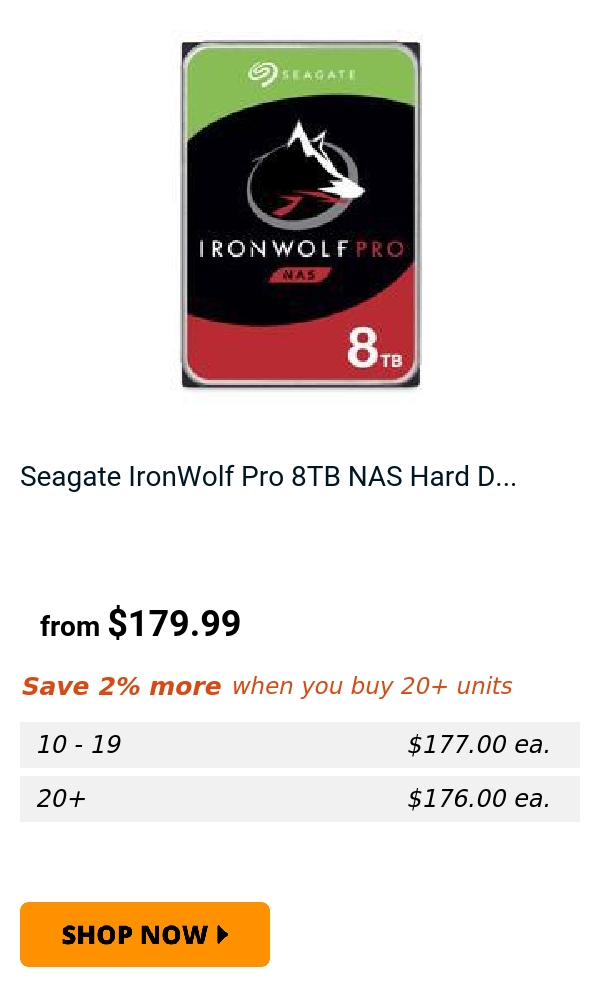 Seagate IronWolf Pro 8TB NAS Hard D...