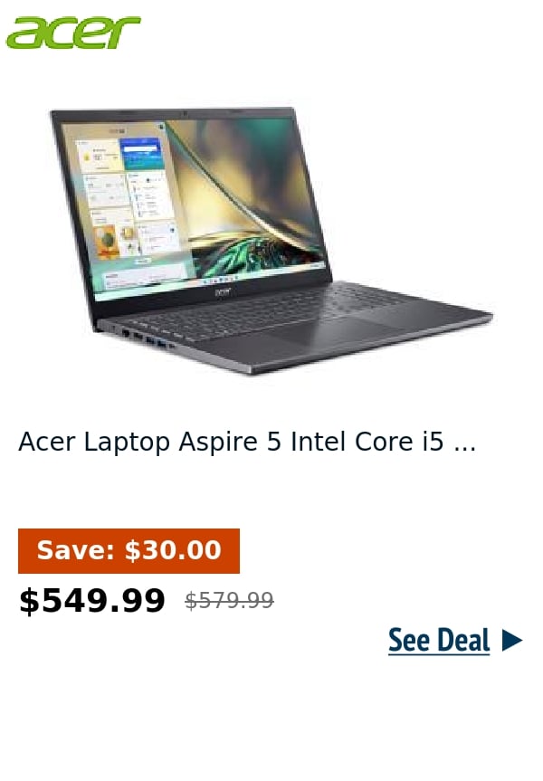 Acer Laptop Aspire 5 Intel Core i5 ...