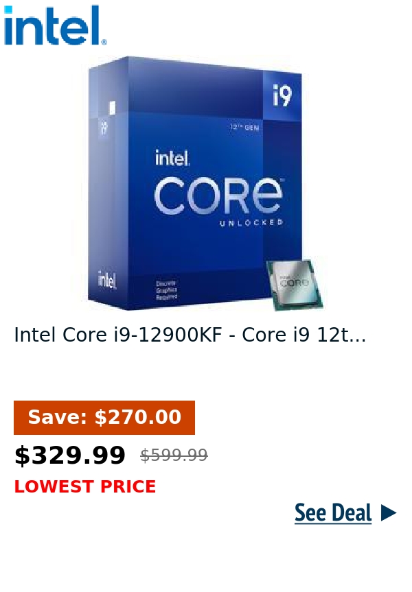 Intel Core i9-12900KF - Core i9 12t...