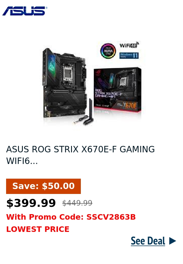 ASUS ROG STRIX X670E-F GAMING WIFI6...