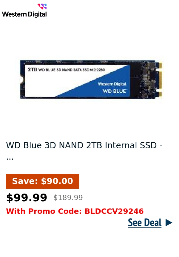 WD Blue 3D NAND 2TB Internal SSD - ...