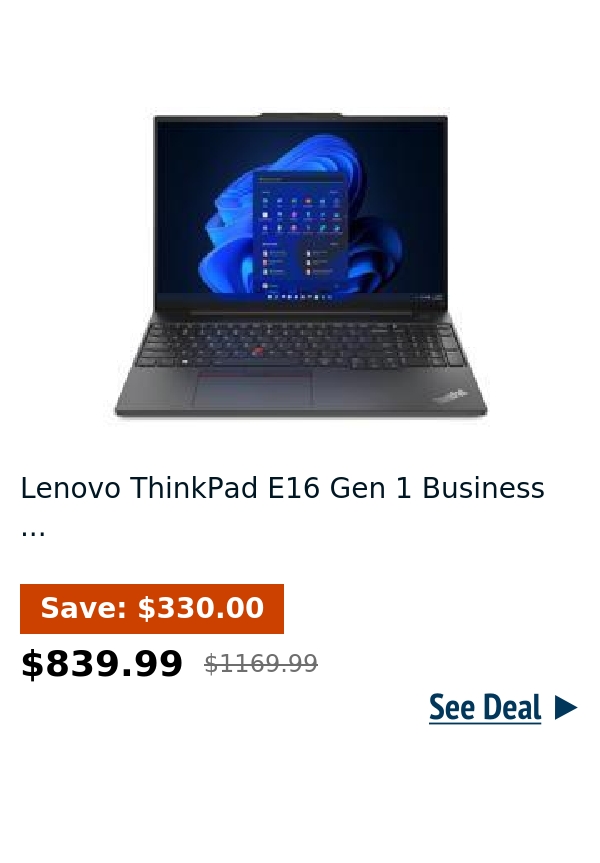 Lenovo ThinkPad E16 Gen 1 Business ...