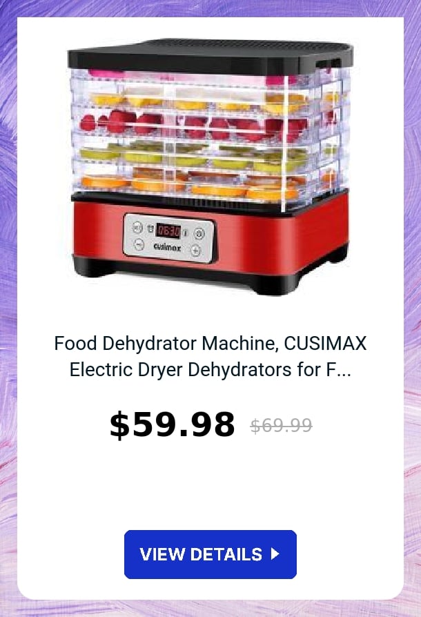 Food Dehydrator Machine, CUSIMAX Electric Dryer Dehydrators for F...